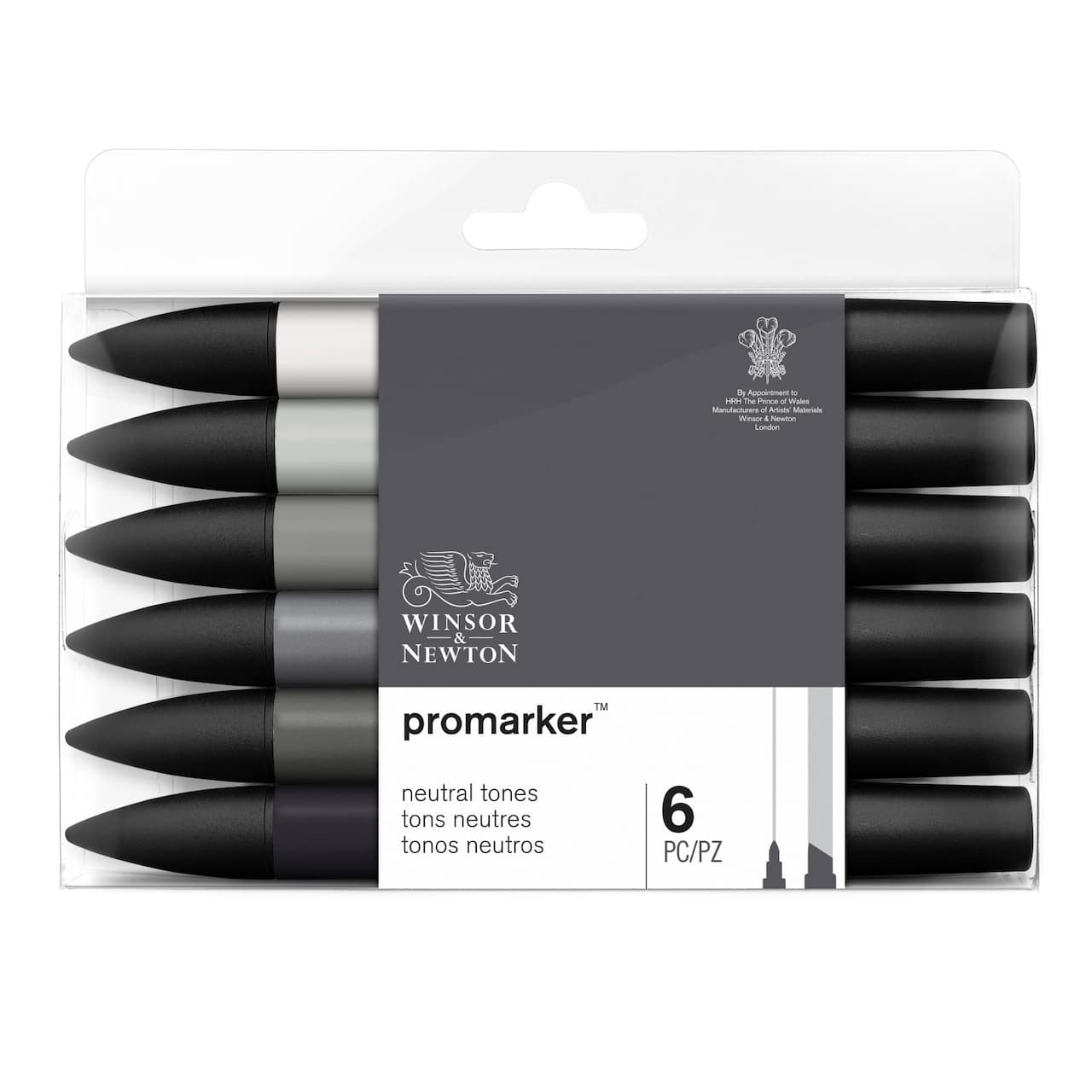 Winsor & Newton® ProMarker™ Neutral Tones 6 Marker Set